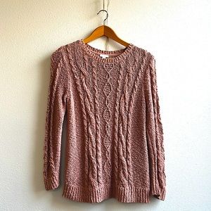 Mauve cable knit sweater from J. Jill in medium.